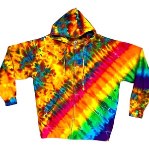 Tie Dye Zip Hoodie - Etsy