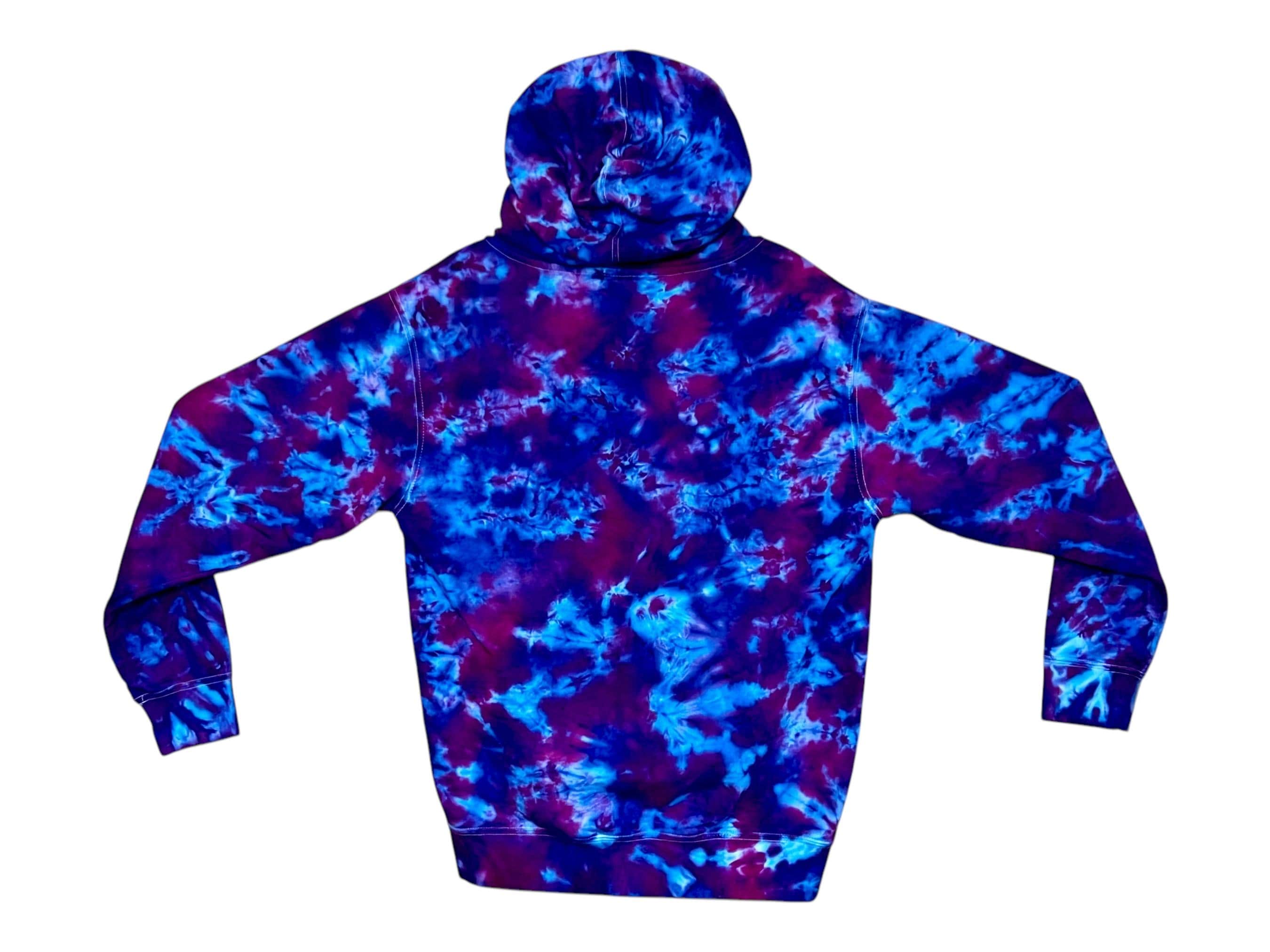 Tie Dye Zip Hoodie Sweatshirt | Small | Purple Haze Blotter