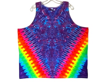Regata Tie Dye Arco-Íris Neon: Design Psicodélico em V Blotter