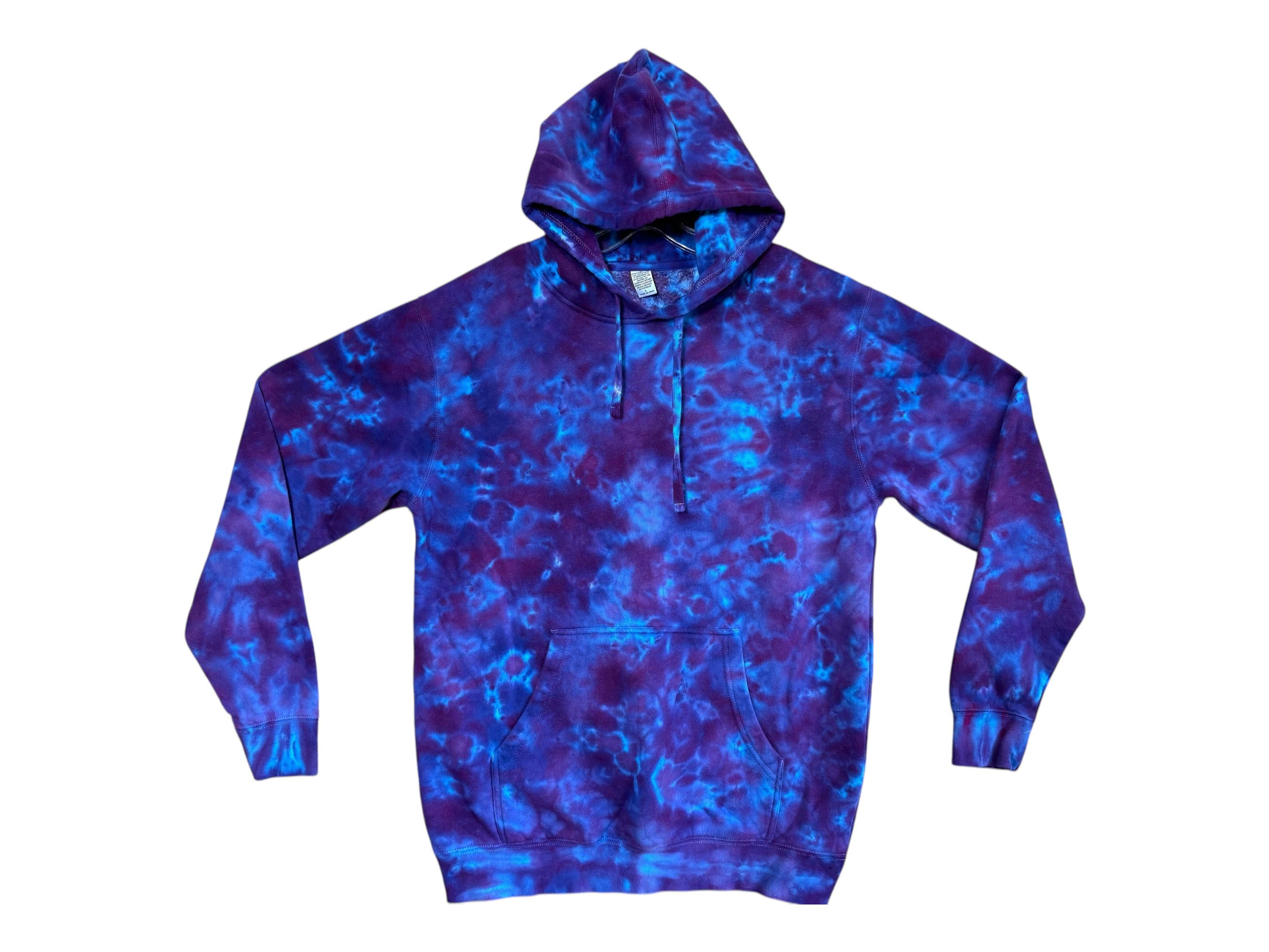 Tie Dye Hoodie | Purple & Blue Lapis Blotter | Hand Dyed | Hooded