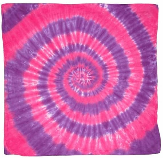 purple tie dye bandana