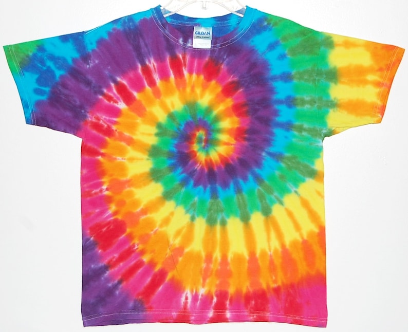 Rainbow TIE DYE Youth Shirt Rainbow Pinwheel Tye Dye Kid Sizes - Etsy