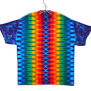 Tie Dye Shirt Rainbow DNA Adult T-Shirt handmade Psychedelic short sleeve Tye Die hippie art Small medium large XL 2X 3X 4X 5X 6X