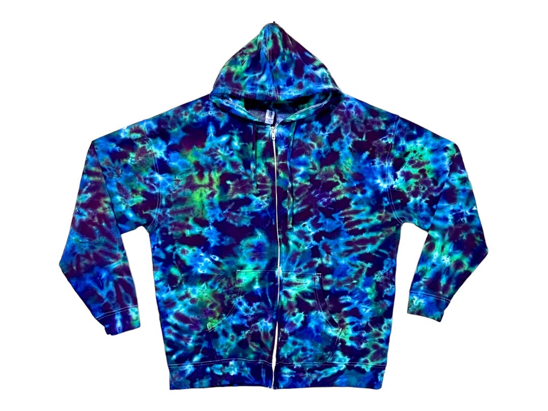 Purple And Blue Tie Dye Men's Sweatshirt