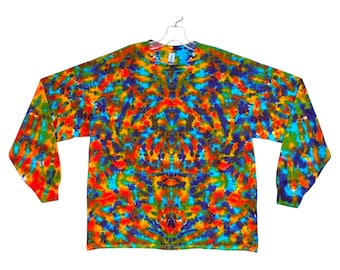 ★MIRROR9★Tie-dye longsleeve Tshirts tie-dye-blue-long-sleeve-