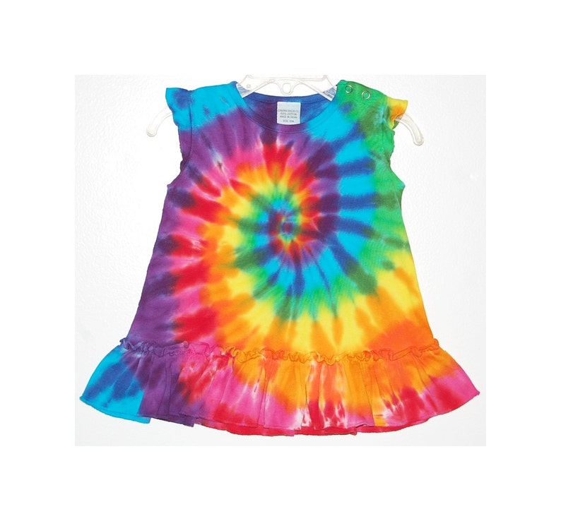Rainbow TIE DYE Dress Rainbow PinWheel Tye Dye Baby Girl/'s Ruffle Dress Infant sizes 3 6 12 18 24 months Grateful Dead Love
