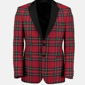 Men&#39;s Scottish Highland Kilt Jacket Royal Stewart Tartan Men Dinner Party Jacket & Wedding kilt jacket