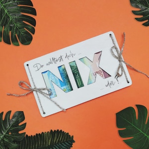 Wooden money gift | Personalized | Nothing gift | You didn&#39;t want anything | Cash gift | Gift wrapping | Gift idea | Wooden card