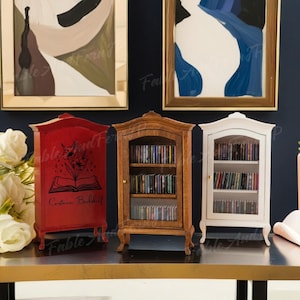 Personalized Anxiety Bookcase, Mini Bookcase, Miniature Bookcase, Customized Vintage Pocket Version Anxiety Bookcase, Home Decoration