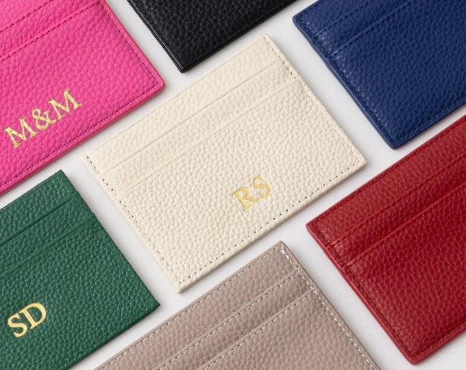 Luxus Slim Leder Kartenhalter, Echtleder, Kreditkartenhalter, Kleine Karte Brieftasche, Slim Brieftasche, Geschenk für Sie, Geschenk für Papa, Vatertag