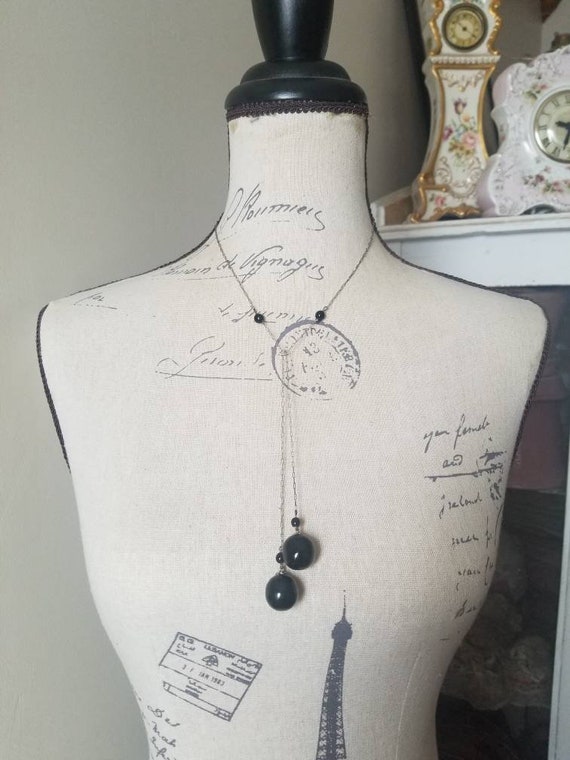 Vintage Art Deco Delicate Lariat Necklace