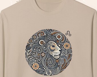 Sudadera Leo, regalo del zodiaco para ella, regalo de astrología retro, sudadera unisex de cuello redondo de polar, horóscopo personalizado, Géminis, Libra, Piscis, Aries