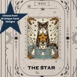 Cuaderno espiral con diseño de tarot de gato, con líneas y rayas, regalo para amantes de los gatos, camiseta de tarot estilo boho cottagecore, regalo para ella, regalo para él, regalo para profesores, regalo para estudiantes, graduados