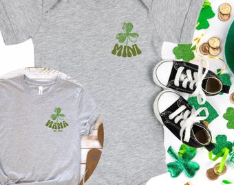 Custom Shamrock Mama Mini Saint Patricks Day Shirt, Mommy and Me St Patricks Day Matching, Lucky Toddler Shirt, Irish Mama's Lucky Charm