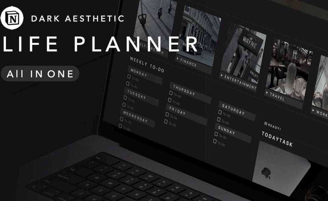 Notion Life Planner Notion Templates Notion Dark Mode Notion All in One ...