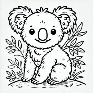 10 animal coloring book