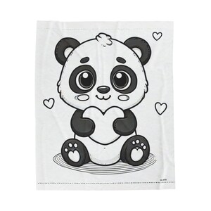 Cute Panda Plush Blanket, Cozy Throw for Kids, Snuggle Gift, Baby Shower, Nursery Decor, Animal Lover Gift