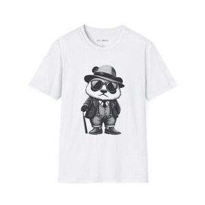 Camiseta unisex con vibraciones de panda, adorable camiseta de animal, divertida camiseta gráfica, regalo para amantes de los pandas, ropa informal, atuendo de cumpleaños