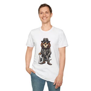 Cool Cat Unisex Softstyle T-Shirt, Unique Animal Graphic Tee, Fashionable Gift for Cat Lovers, Trendy Streetwear, Perfect for Birthdays and