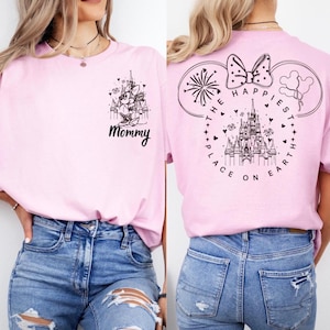 The Happiest Place One Earth Couple Shirt, Mickey and Minnie Magical Castle Shirt, Disney Family Trip Shirt, Disneyland Vacation Tee