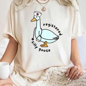 Comfort Colors Nurse Shirt Funny, Silly Goose Nurse Shirt, ER Nurse TShirt, RN Nurse Shirt Cuff Em Nurse Practitioner Tee Nurse Appreciation