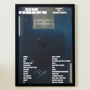 Custom Billie Eilish Setlist Poster HMHAS