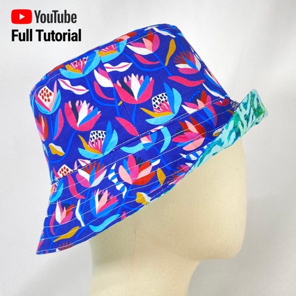 PDF-Reversible Bucket Hat Sewing Pattern : Digital Download