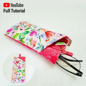 Patron de couture PDF pour étui à lunettes double : téléchargement numérique