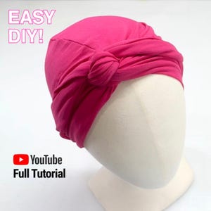 PDF -Easy Twist Turban Sewing Pattern : Digital Download (No Written Instructions)