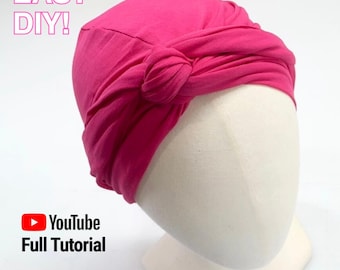 PDF-Schnittmuster: Easy Twist Turban Schnittmuster: Digitaler Download (keine schriftliche Anleitung)