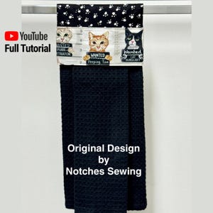 PDF- Modern Hanging Tea Towel Sewing Pattern - Perfect for Mother&#39;s Day gift : Digital Download