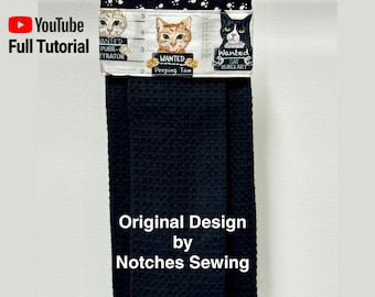 PDF- Modern Hanging Tea Towel Sewing Pattern - Perfect for Mother&#39;s Day gift : Digital Download