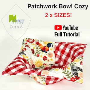 PDF-Patchwork Bowl Cozy Schnittmuster: Digitaler Download - keine schriftliche Anleitung