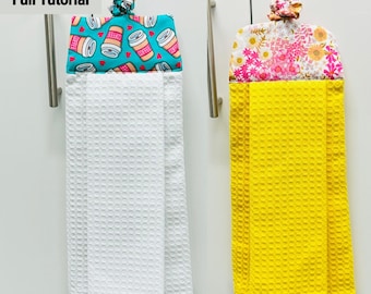 Looped Hanging Tea Towel Sewing Pattern: Beginner-Friendly (PDF Download)