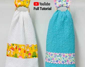 PDF- Double Ring Tea Towel Set- Perfect for Beginners and Handmade Gift : Digital Download