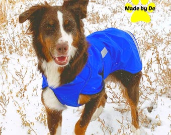 Winter Dog Coat, Ultra Custom Dog Coat with tummy panel, waterproof dog coat, hook and loop closure, warm dog coat, custom dog jacket