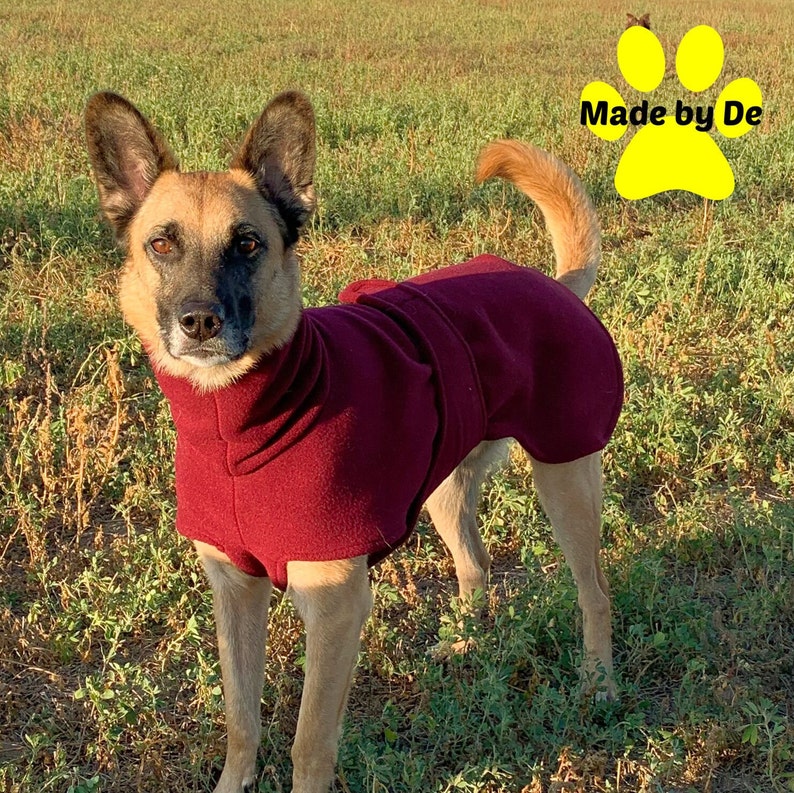 Fleece Dog Coat Ultra Fleece Dog Jacket Custom Dog Coat Etsy