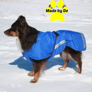 Winter Dog Coat, Ultra Plus Custom Dog Coat with tummy panel, reflective strips, waterproof dog coat, cargo buckle closure, warm dog coat