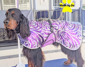 Custom Dog Cooling Coat with Collar, Spandex Show Dog Chiller, Tummy Panel