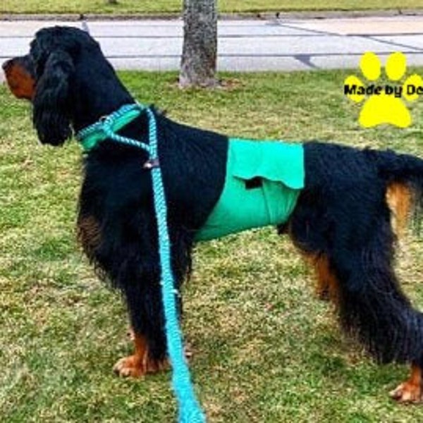 Dog Pee Coat, dog speedo, dog grooming coat, spandex grooming coat for long-haired dogs, dog feather protector, show dog gear