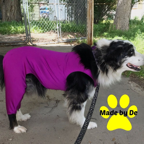 Dog jumper, custom dog body suit, dog grooming suit made of spandex fabric, protective dog suit, dog suit for wound protection