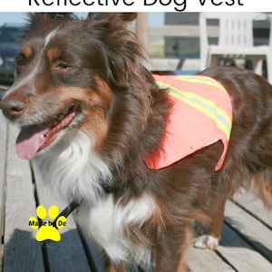 Safety vest for dogs with reflective strips