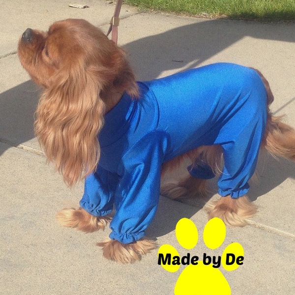 Dog grooming suit, custom dog body suit, spandex dog grooming suit, dog show gear, suit for long-haired dogs, dog grooming pajamas