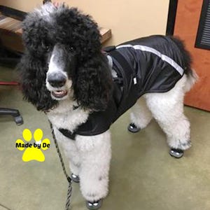 Winter Dog Coat, Ultra Plus Custom Dog Coat with tummy panel, reflective strips, waterproof dog coat, hook and loop closure, warm dog coat