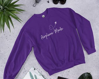 Airplane Mode Sweatshirt Best Gift-for Mothers DayGift For Her Travel Sweater Airplane Mode Vacation Shirt Vacay Mode Crewneck Pilot Shirt