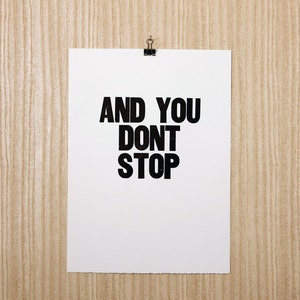 And You Don't Stop Poster image 2