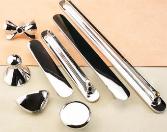 Mirror Treatment Handles Dresser Drawer Handles Pulls Chrome Kitchen Cabinet Pulls Furniture Door Handles Closet Round Knobs Modern Hardware
