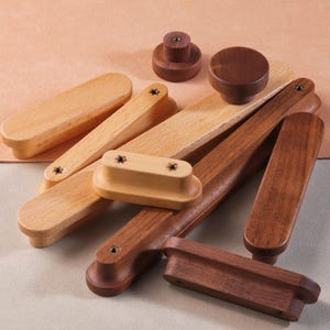 Tirador de cajón de tocador de nogal negro, perilla para armario, mueble, armario de cocina, manijas para puertas de gabinetes, herrajes modernos