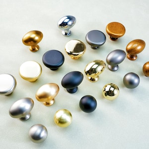 Perillas de un solo orificio, perillas de cajón de tocador, manijas de armario, perillas doradas, perillas cromadas, tiradores de armario, manijas de puerta de gabinete de cocina