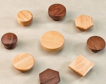 Gałki z litego drewna, gałki z czarnego orzecha włoskiego, uchwyty kuchenne z buku, klamki do drzwi szafek, gałki do szafek, okrągłe, kwadratowe, gałki do szuflad komody, okucia